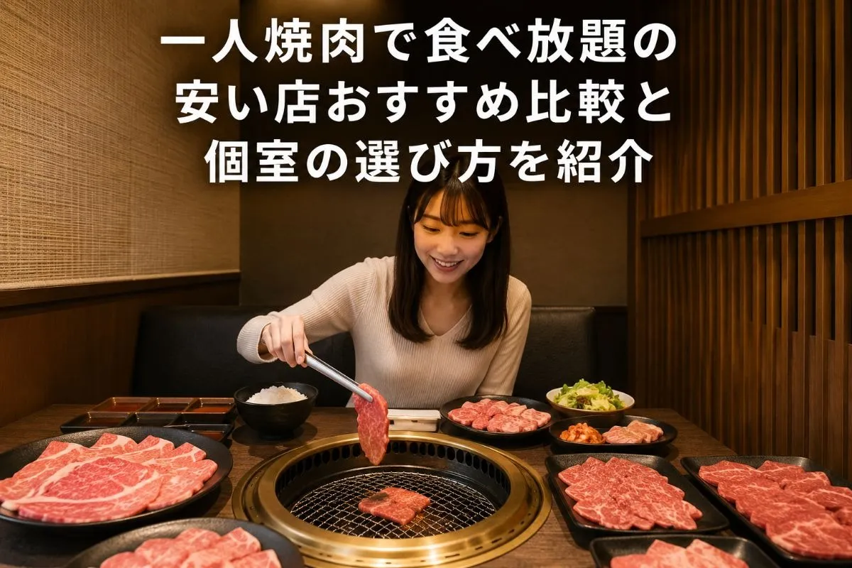 一人焼肉で食べ放題の安い店おすすめ比較と個室の選び方を紹介